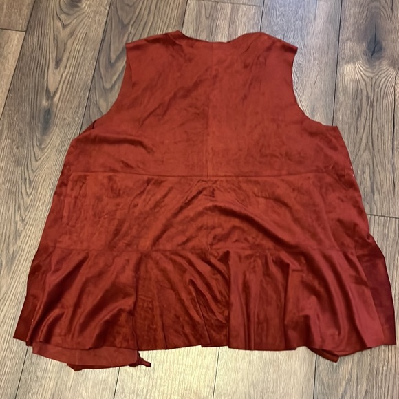 Ruby Rd. Suede fringe vest 1X - Picture 5 of 5
